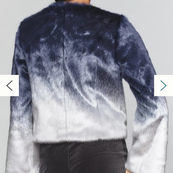 Elegant Ombre Faux Fur Jacket From Anthropologie - Picture 2 of 11